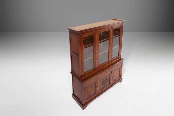 English Wooden Bookcase Cabinet, 1950s-YSY-1815203