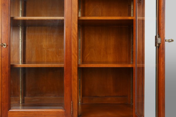 English Wooden Bookcase Cabinet, 1950s-YSY-1815203