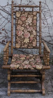 English Wooden Rocking Chair, 1930s-KNM-840534