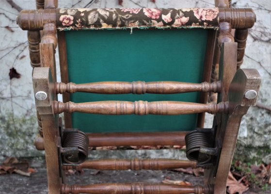 English Wooden Rocking Chair, 1930s-KNM-840534