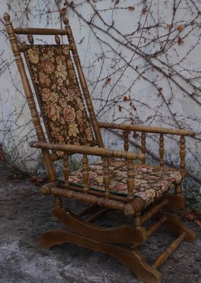 English Wooden Rocking Chair, 1930s-KNM-840534