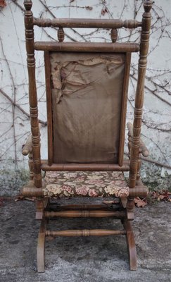 English Wooden Rocking Chair, 1930s-KNM-840534