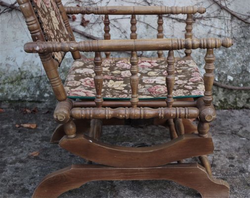 English Wooden Rocking Chair, 1930s-KNM-840534