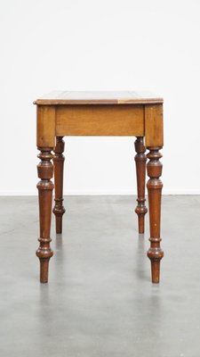 English Writing Hall Table with Leather Top-HPP-2035256