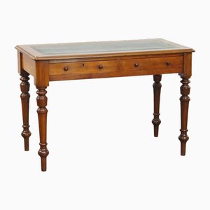 English Writing Hall Table with Leather Top-HPP-2035256