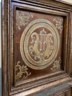 Engraved and Gilded Mirror Panel Wall Art in Lacquered Frame with Mirrored Insets-IJR-1394739