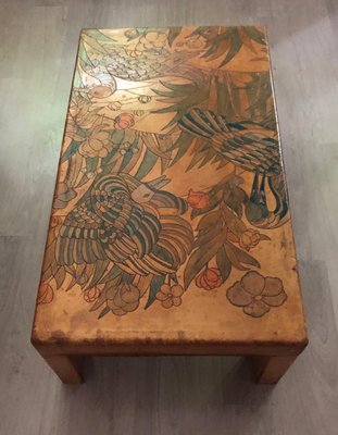 Engraved Leather Table-TEP-1234781