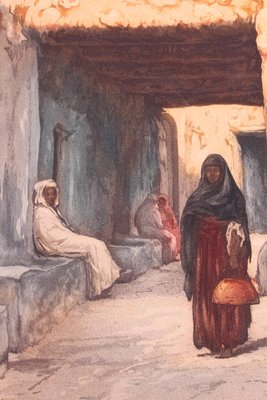 Engraving of Morocco Street Scene by Ch Manuel, 1920s-RIU-589457