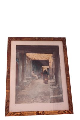 Engraving of Morocco Street Scene by Ch Manuel, 1920s-RIU-589457