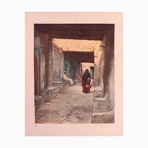 Engraving of Morocco Street Scene by Ch Manuel, 1920s-RIU-589457