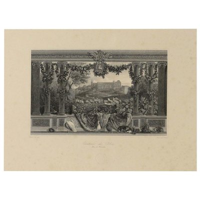 Engravings Representing Le Chateau De Blois Engraved, 1950s-WFS-744735