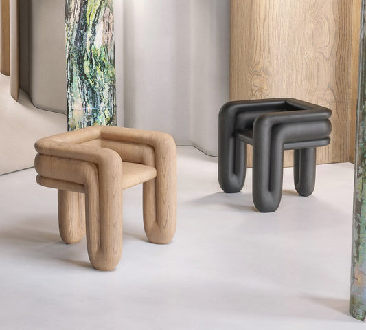 Enigma Wood Accent Chair by Alter Ego Studio