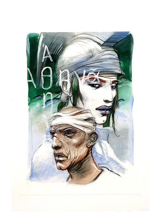 Enki Bilal - Athena - Original Lithograph 2012