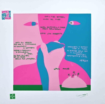 Ennio Pouchard, Una Foce: Diecicomeleditadid, Screen Print on Acetate, 1973-ZCI-1383155