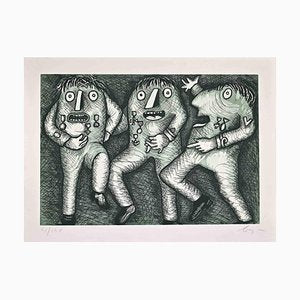 Enrico Baj, The Generals, Etching, 1970s-ZCI-2025224