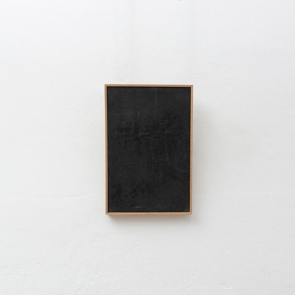 Enrico Della Torre, Black Painting, 21st-century, Charcoal on Linen