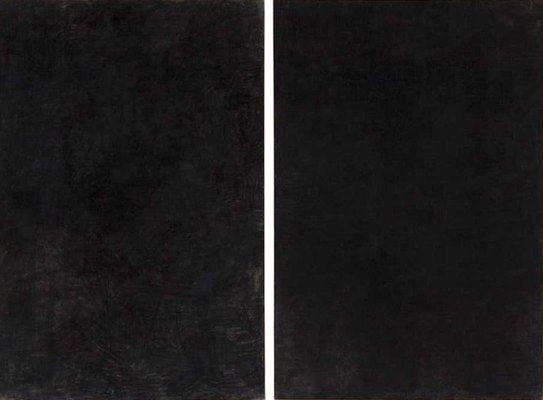 Enrico Dellatorre, Large Abstract Paintings, Charcoal on Linen, Set of 2-WM-1305842