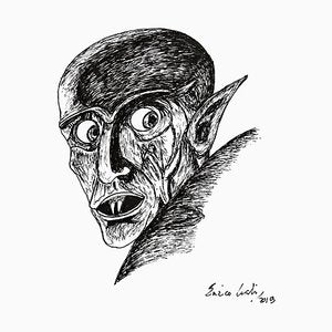 Enrico Josef Cucchi, Nosferatu The Vampire, Original China Ink Drawing, 2019-ZCI-1384973