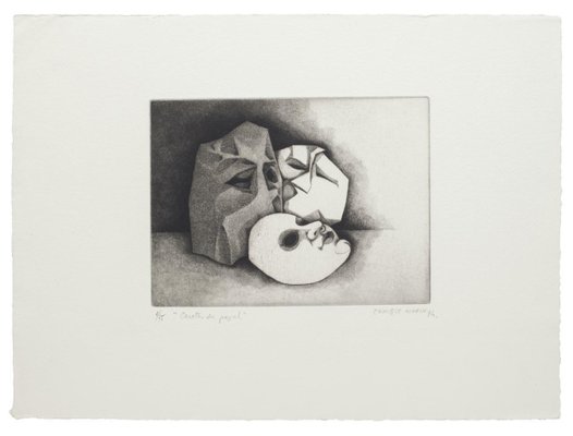 Enrique Marin, Caretas Paper, 1974, Original Etching-ZCI-798666