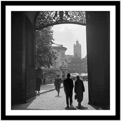 Entrance Gate Darmstadt Castle Street Life, Germany, 1938, Printed 2021-DYV-997880