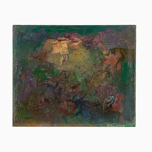 Enzo Brunori, Abstract Landscape, Oil Painting, 1960s-ZCI-1378421