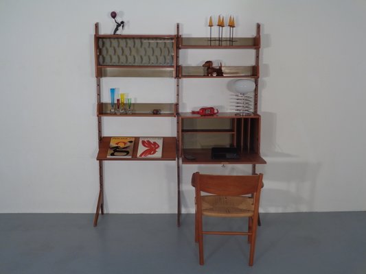 Ergo Teak Wall Shelving Unit by John Texmon Einar Blindheim for Blindheim, Norway, 1950s, Set of 9-RDW-702737