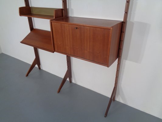 Ergo Teak Wall Shelving Unit by John Texmon Einar Blindheim for Blindheim, Norway, 1950s, Set of 9-RDW-702737