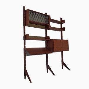 Ergo Teak Wall Shelving Unit by John Texmon Einar Blindheim for Blindheim, Norway, 1950s, Set of 9-RDW-702737