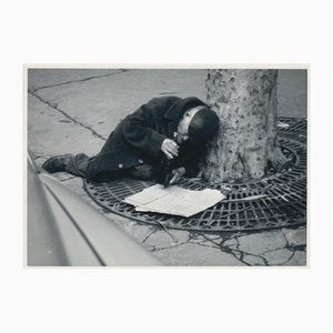 Erich Andres, Homeless People Lying on the Streets, Paris, France, 1950s, Black & White Photograph-DYV-1181413