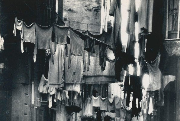 Erich Andres, Naples: People Sitting on the Streets, Italy, 1950s, Black & White Photograph-DYV-1181418