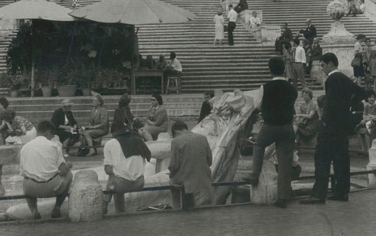 Erich Andres, Rome: Spanish Steps, Italy, 1950s, Black & White Photograph