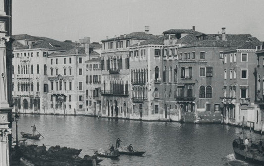 Erich Andres, Venice, Gondola on Water, 1955, Silver Gelatine Print