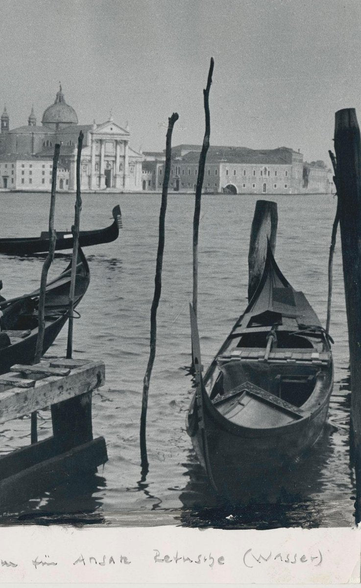 Erich Andres, Venice, Gondola on Water, 1955, Silver Gelatine Print