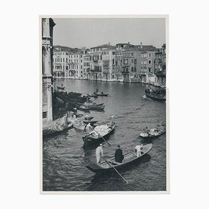 Erich Andres, Venice, Gondola on Water, 1955, Silver Gelatine Print-DYV-1168489