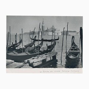 Erich Andres, Venice, Gondola on Water, 1955, Silver Gelatine Print-DYV-1168488