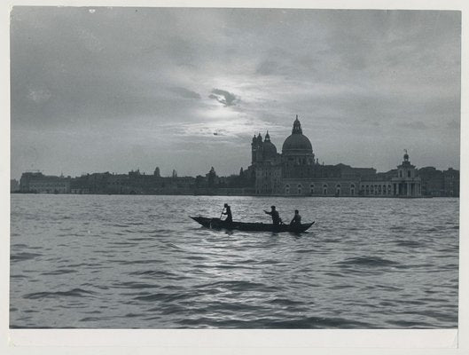 Erich Andres, Venice: Gondola on Water with Skyline, Italy, 1955, Black & White Photograph-DYV-1175591