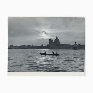 Erich Andres, Venice: Gondola on Water with Skyline, Italy, 1955, Black & White Photograph-DYV-1175591