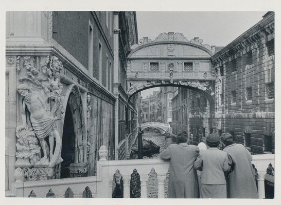 Erich Andres, Venice: People Looking at Bridge of Sighs, Italy, 1955, Black & White Photograph-DYV-1175594