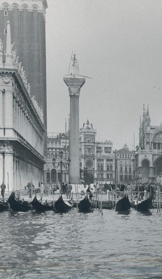 Erich Andres, Venice: Port with Gondolas, Italy, 1955, Black & White Photograph