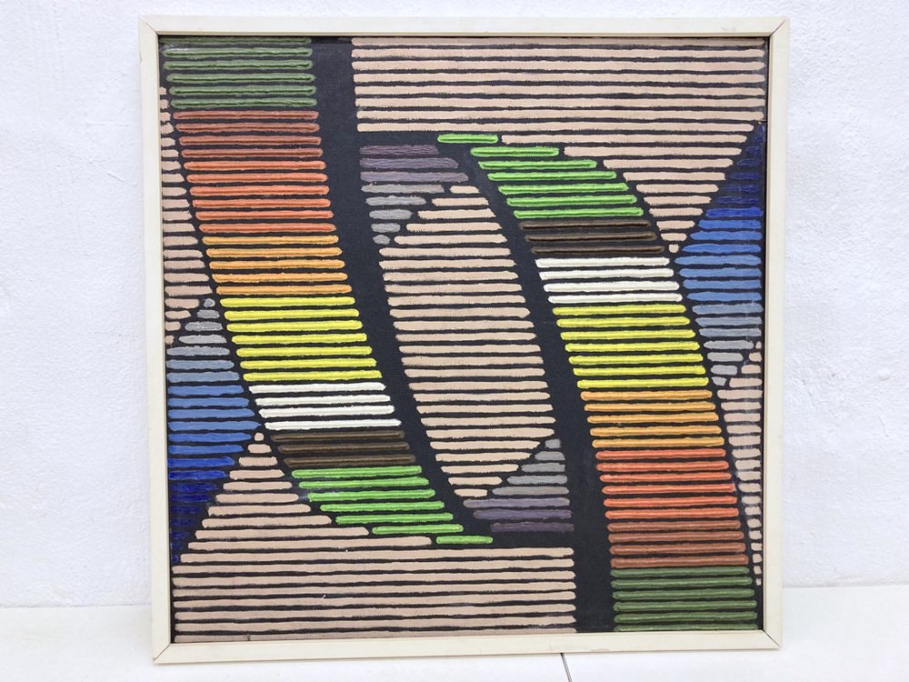 Erich Müller-Deutenbach, Op Art Composition, 1973, Acrylic