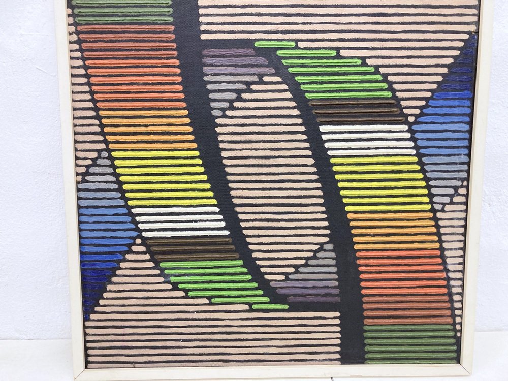 Erich Müller-Deutenbach, Op Art Composition, 1973, Acrylic