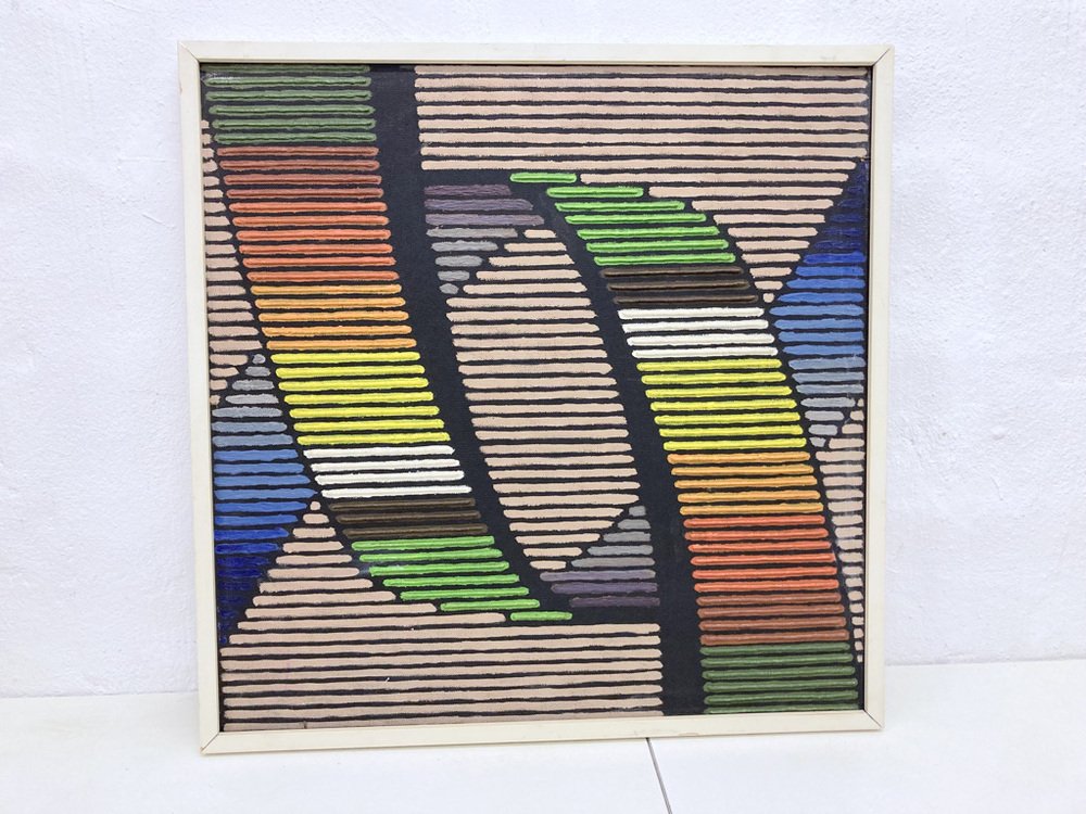 Erich Müller-Deutenbach, Op Art Composition, 1973, Acrylic