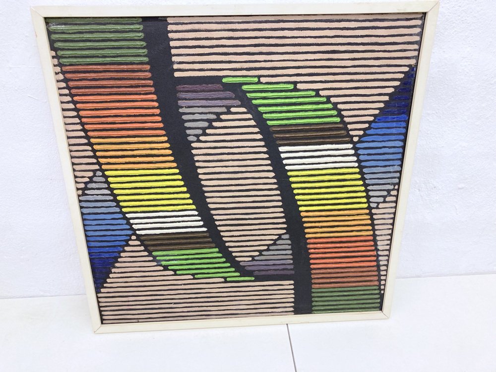 Erich Müller-Deutenbach, Op Art Composition, 1973, Acrylic