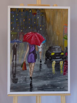 Ernest Carneado Ferreri, Día De Lluvia, 2000s, Acrylic Painting-NKY-1397064