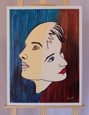 Ernest Carneado Ferreri, Doble Cara, 2000s, Acrylic Painting-NKY-1397061