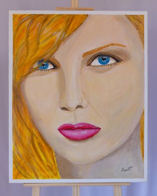 Ernest Carneado Ferreri, Mujer Rubia, 2000s, Acrylic Painting-NKY-1397068