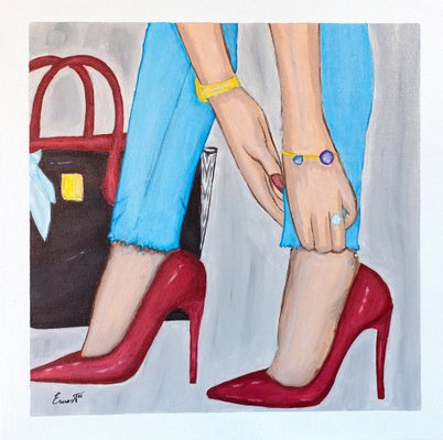 Ernest Carneado Ferreri, Zapatos Y Bolso, 2000s, Acrylic Painting-NKY-1397057