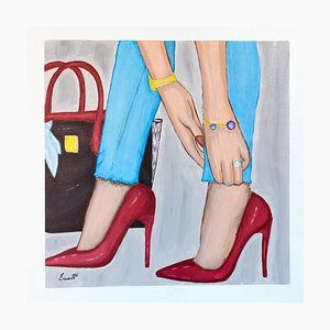 Ernest Carneado Ferreri, Zapatos Y Bolso, 2000s, Acrylic Painting-NKY-1397057