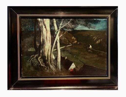 Ernest Liebermann, Notte, Oil Painting, 1899, Framed-QUE-1762575