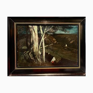 Ernest Liebermann, Notte, Oil Painting, 1899, Framed-QUE-1762575